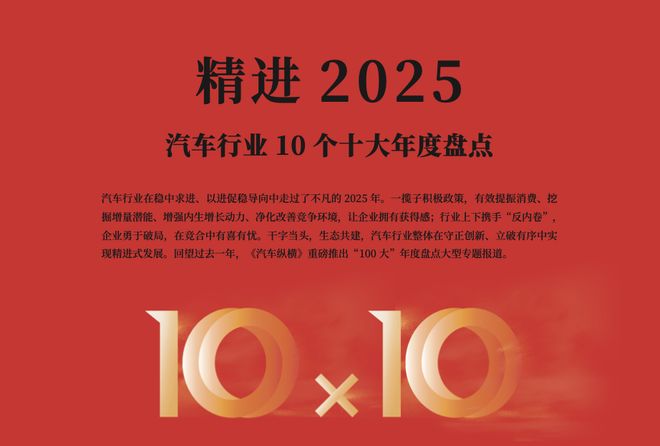 2025中国汽车产业十大年度新政 精进2025——汽车行业10个十大年度盘点（二）