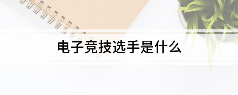 电子竞技选手是什么(图1)