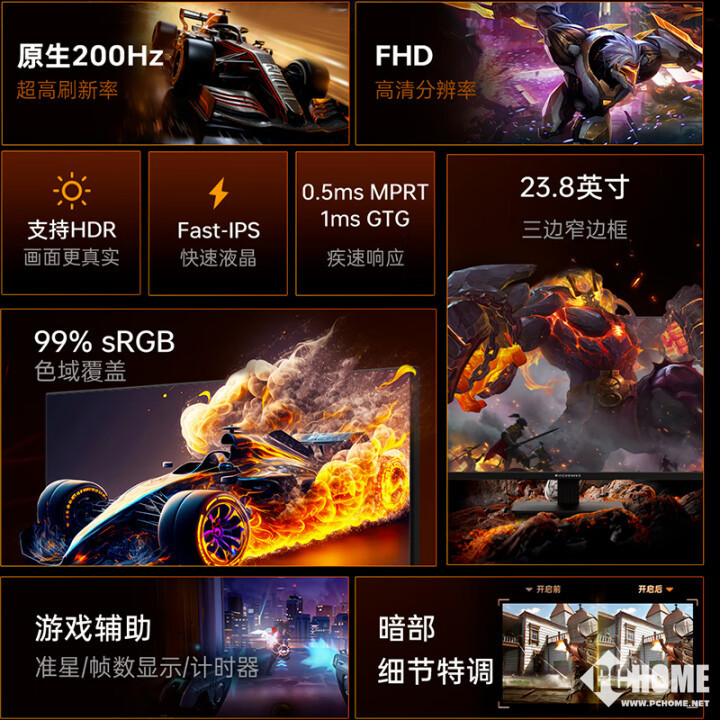 机械师推MJF24F200电竞显示器 200Hz高刷国补466元(图2)