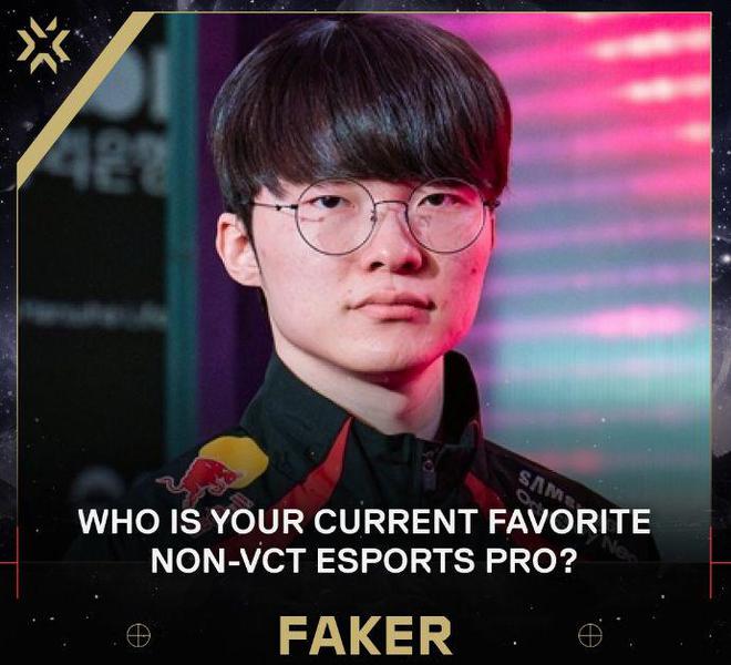 无畏契约最受欢迎的非VCT选手居然是英雄联盟的Faker！(图1)