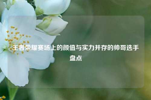王者荣耀赛场上的颜值与实力并存的帅哥选手盘点(图1)