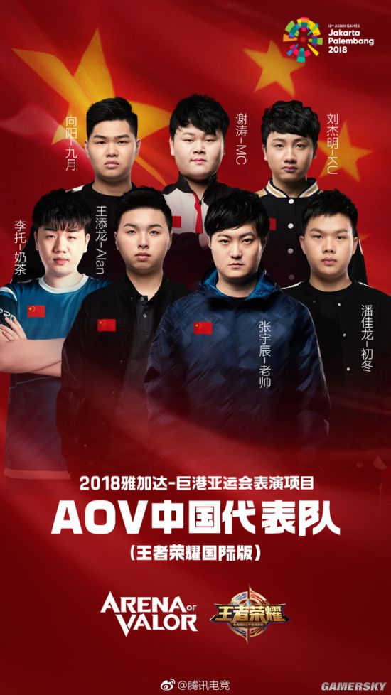 2018亚运会中国电竞国家队公布《LOL》全明星集结(图2)